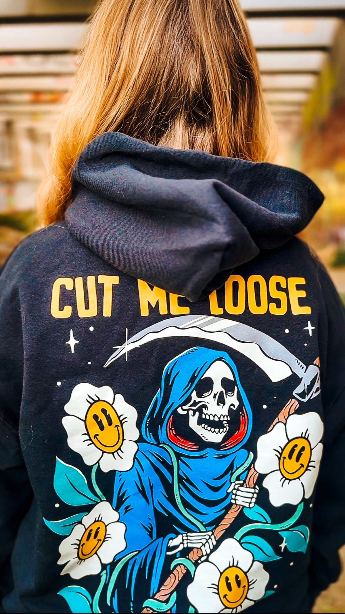 Cut Me Loose tattoo-inspired pullover hoodie product photo by HappyHouse Apparel