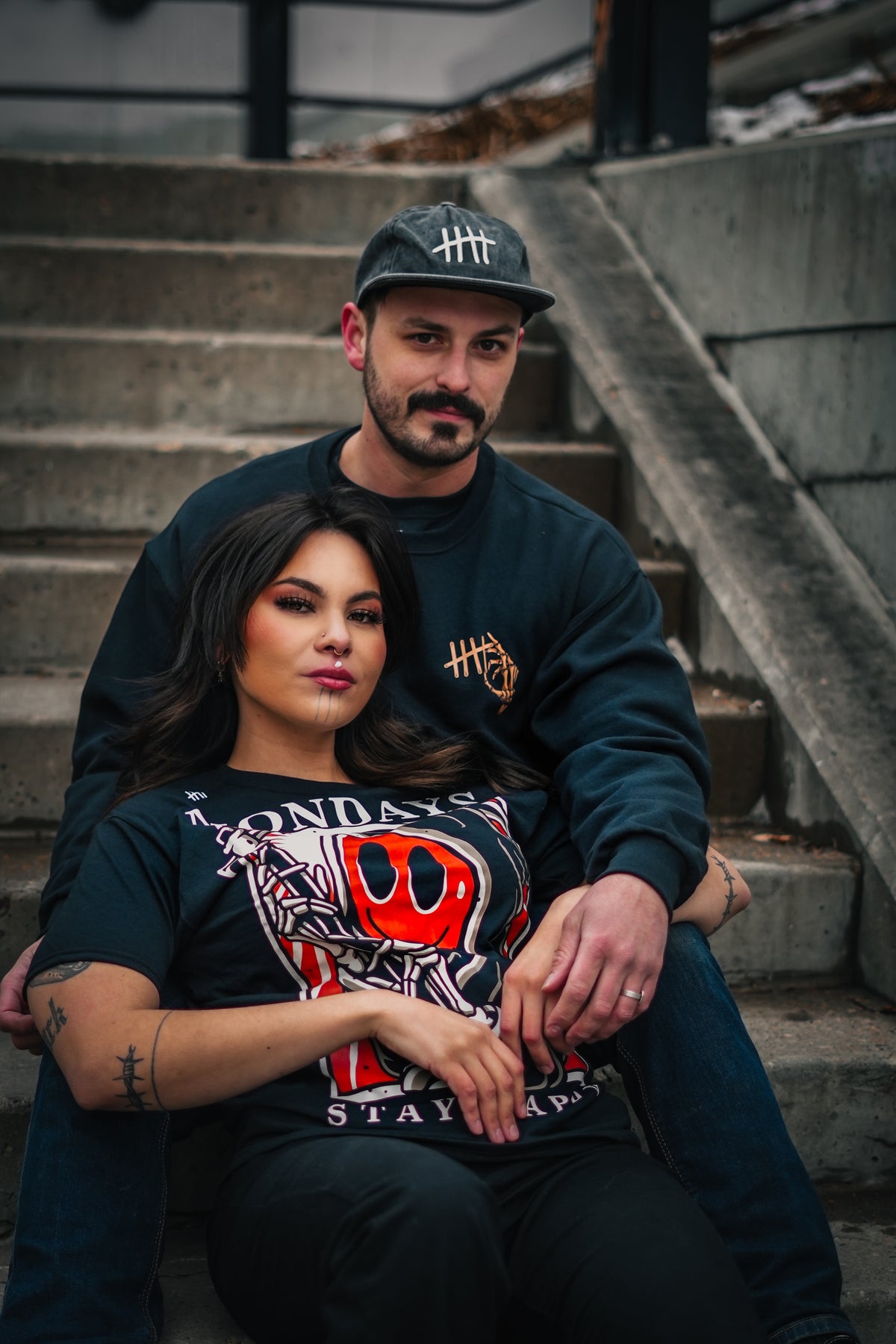 Skeleton Hands HappyHouse graphic crewneck