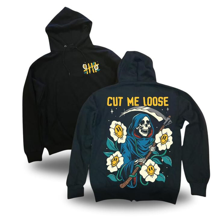 Cut Me Loose tattoo-inspired graphic pullover hoodie by HappyHouse Apparel
