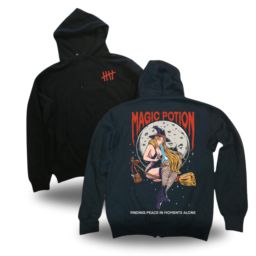 Magic Potion tattoo-inspired graphic pullover hoodie by HappyHouse Apparel