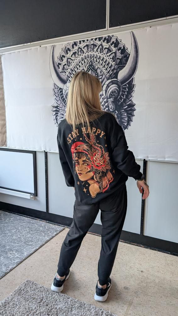 Snakehair HappyHouse graphic crewneck