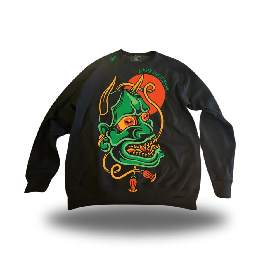 Hannya Colour HappyHouse graphic crewneck