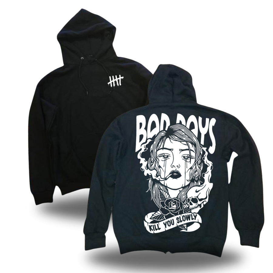 Bad Days mental health graphic pullover hoodie by HappyHouse Apparel