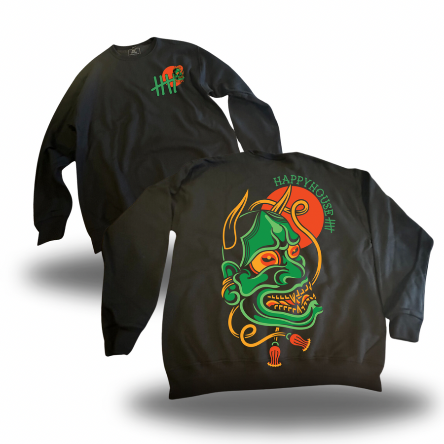 Hannya Colour HappyHouse graphic crewneck
