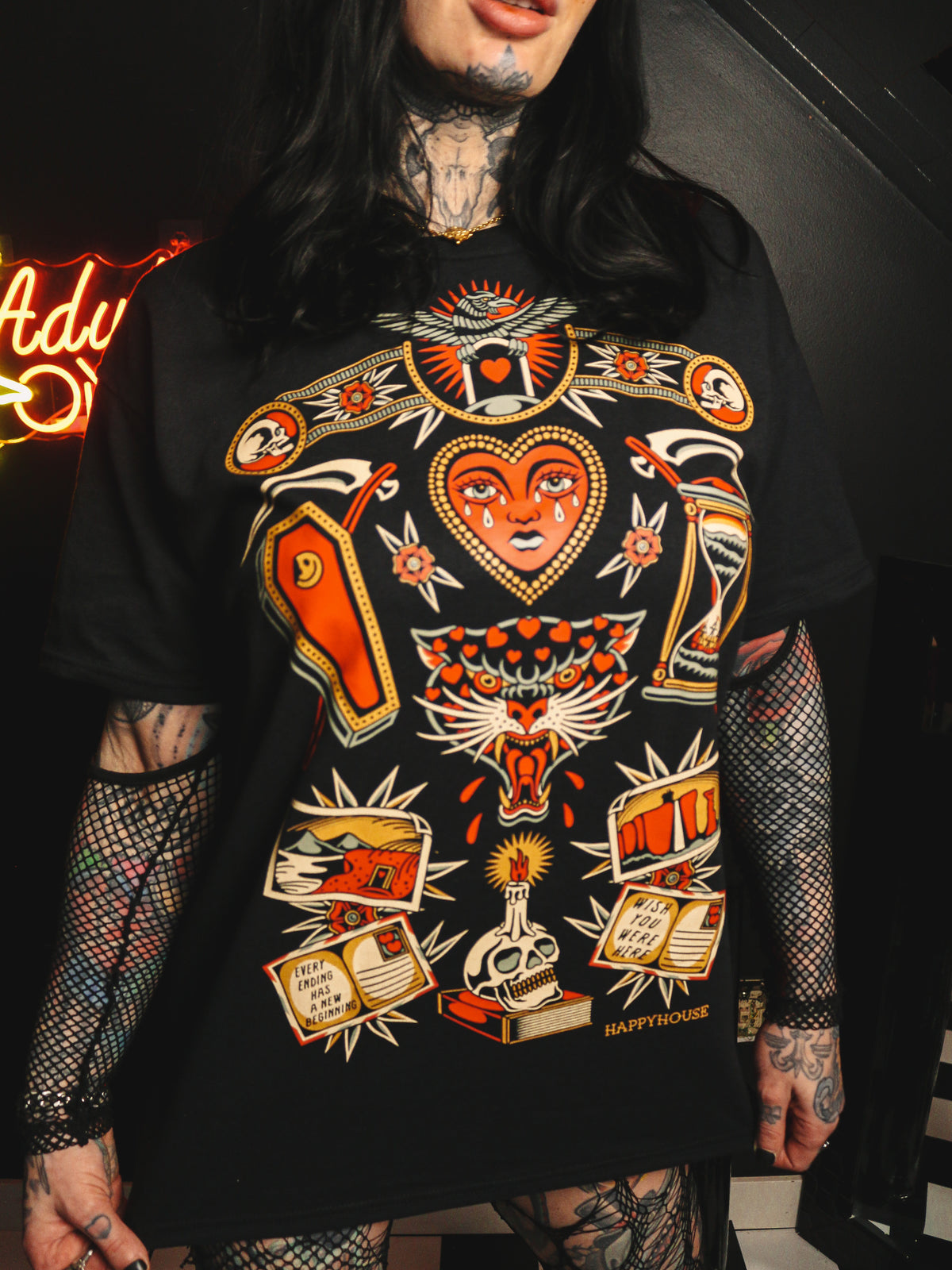 Dear Valentine graphic T-shirt lifestyle photo by HappyHouse Apparel