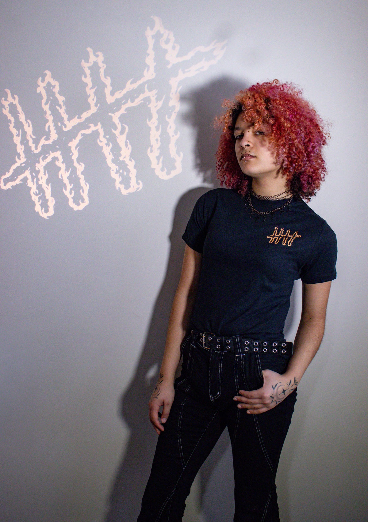 Devil graphic T-shirt lifestyle view by HappyHouse Apparel
