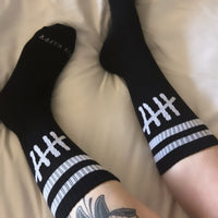 Stay Happy Black Socks