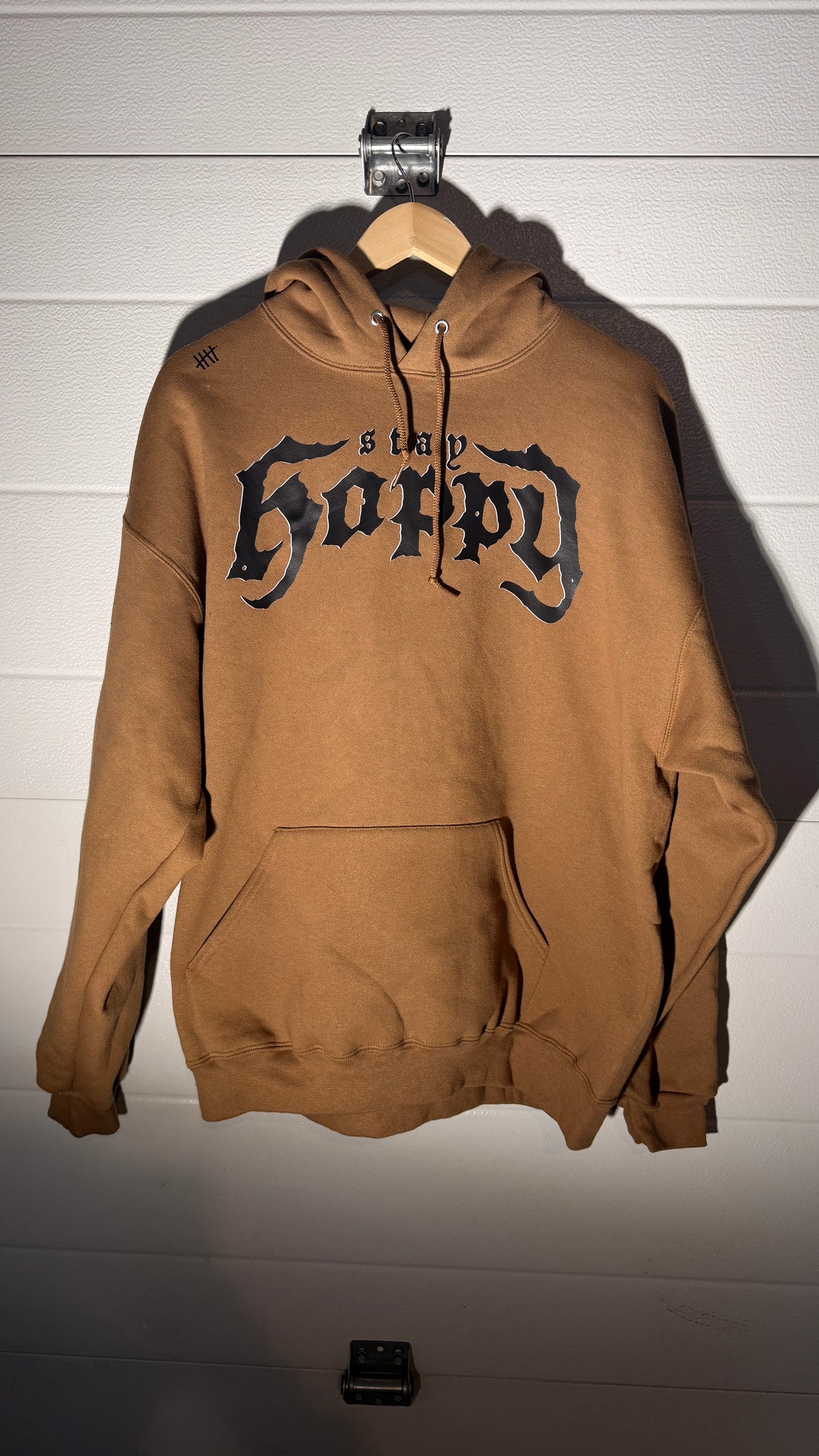 Foundation Text heavyweight graphic pullover hoodie by HappyHouse Apparel
