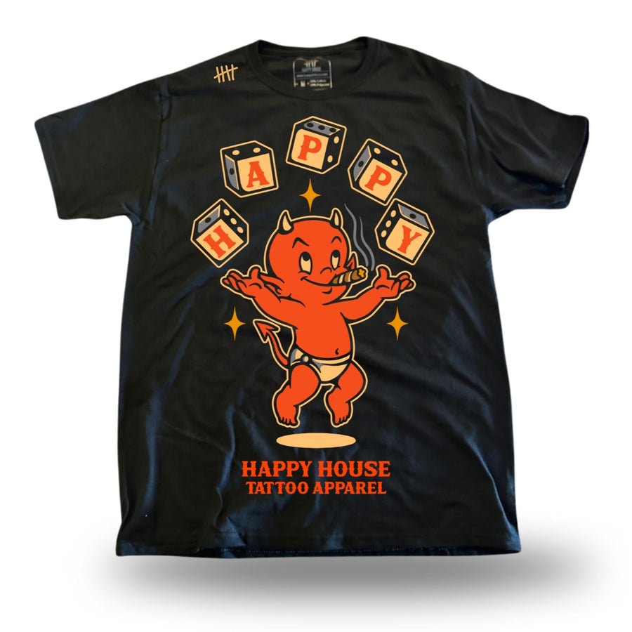 House Always Wins tattoo-inspired graphic T-shirt by HappyHouse Apparel