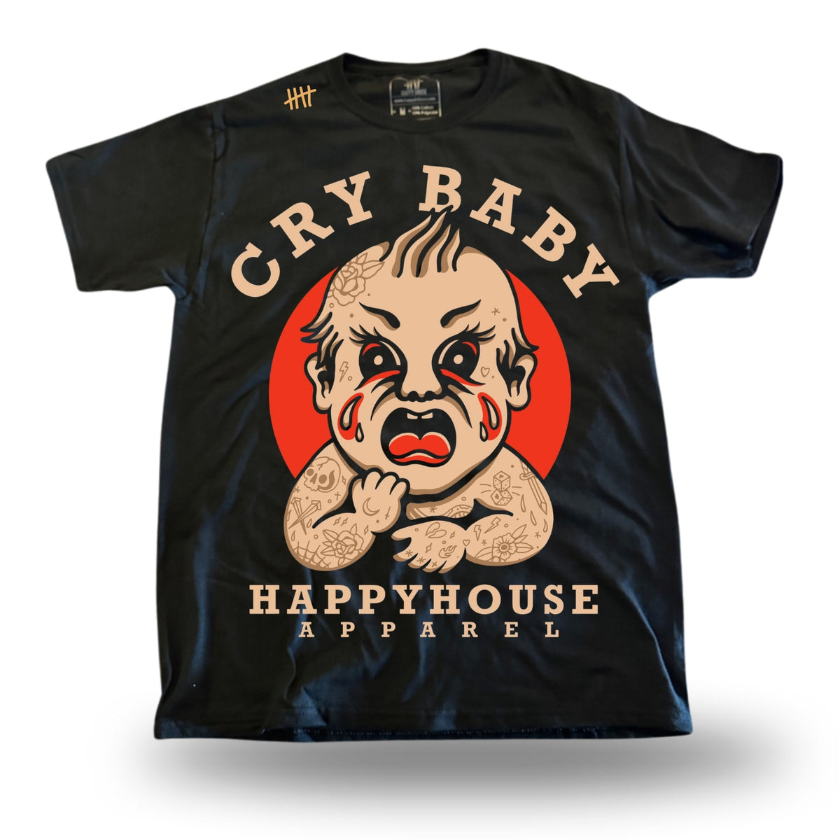 Cry Baby tattoo-inspired graphic T-shirt by HappyHouse Apparel