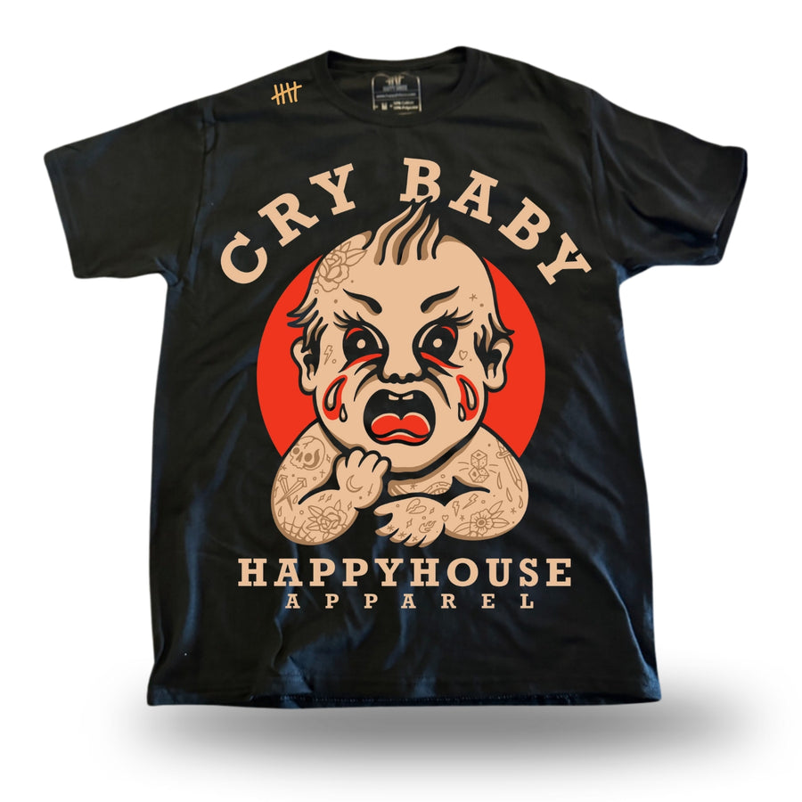 Cry Baby tattoo-inspired graphic T-shirt by HappyHouse Apparel