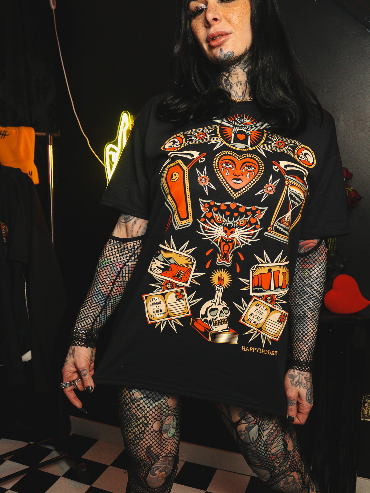 Dear Valentine graphic T-shirt lifestyle image by HappyHouse Apparel