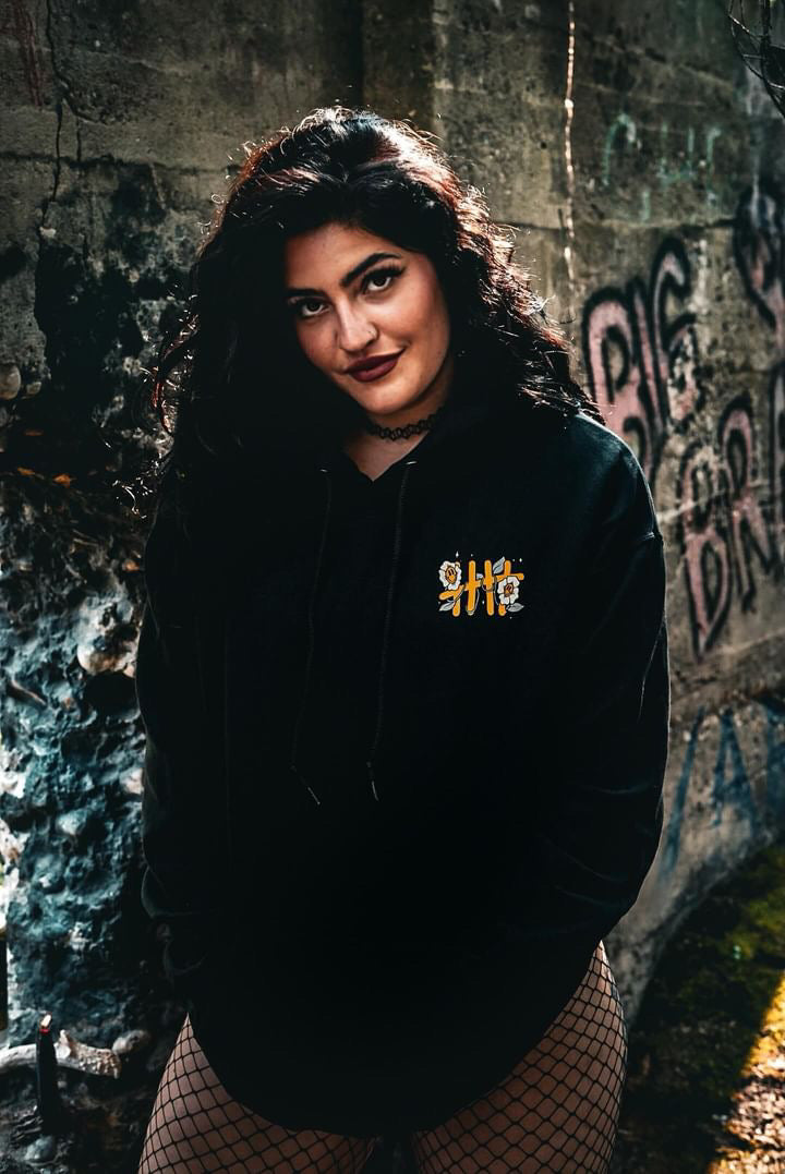 Cut Me Loose graphic pullover hoodie lifestyle view by HappyHouse Apparel