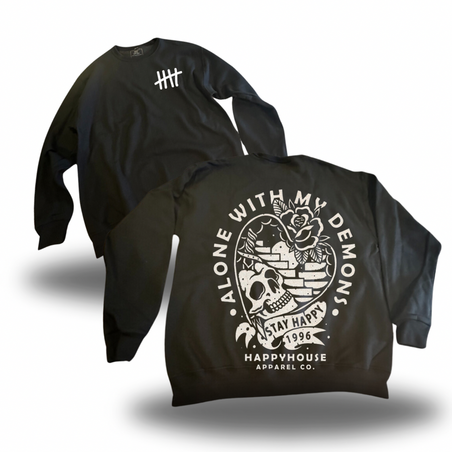 Alone With My Demons HappyHouse graphic crewneck