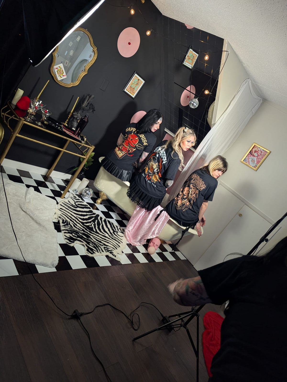 Devil graphic T-shirt lifestyle photo by HappyHouse Apparel