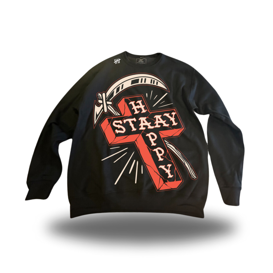 Staay Happy Cross HappyHouse graphic crewneck