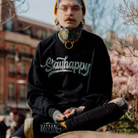Stay Happy Crewneck Sweater Text