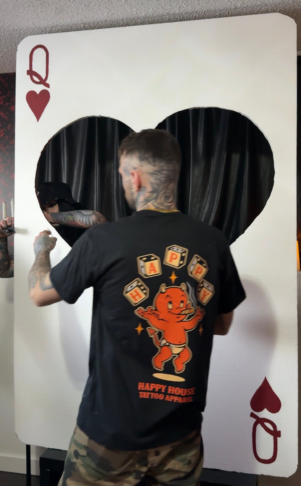 House Always Wins graphic T-shirt lifestyle photo by HappyHouse Apparel