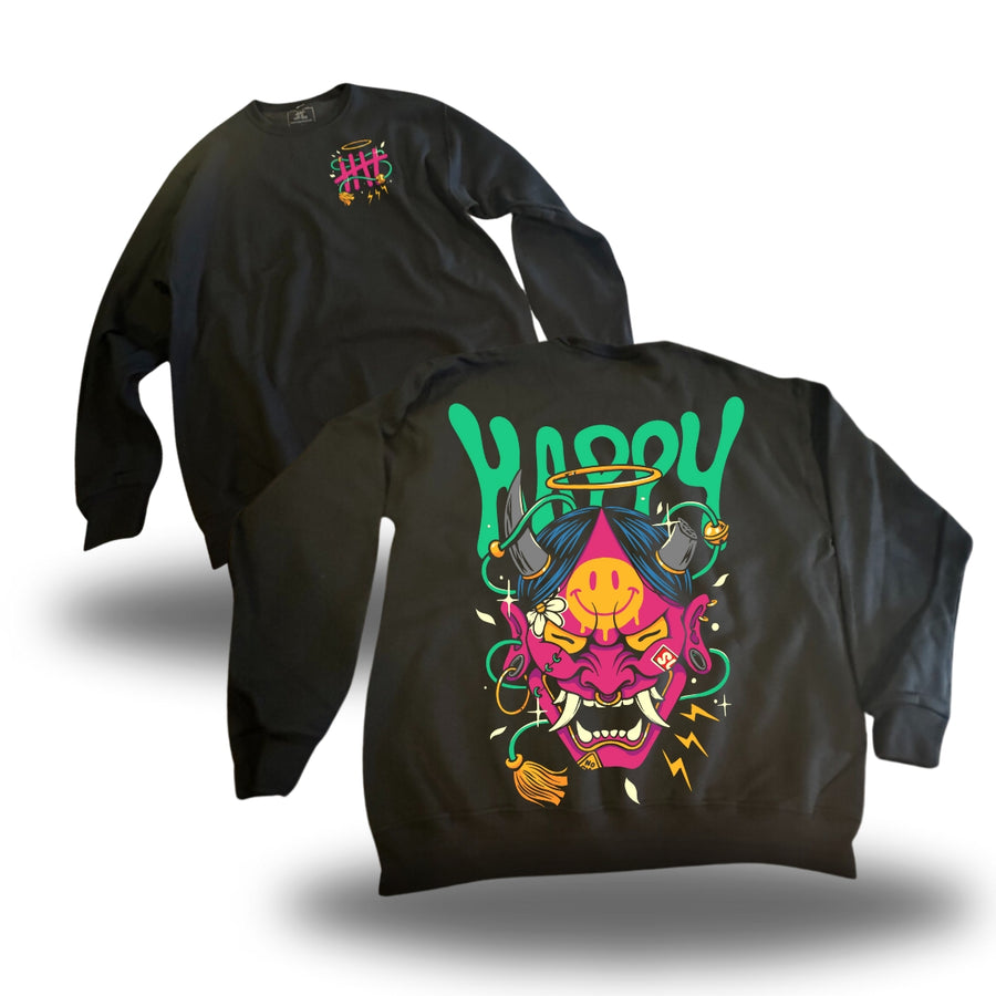 Far Out Oni HappyHouse graphic crewneck