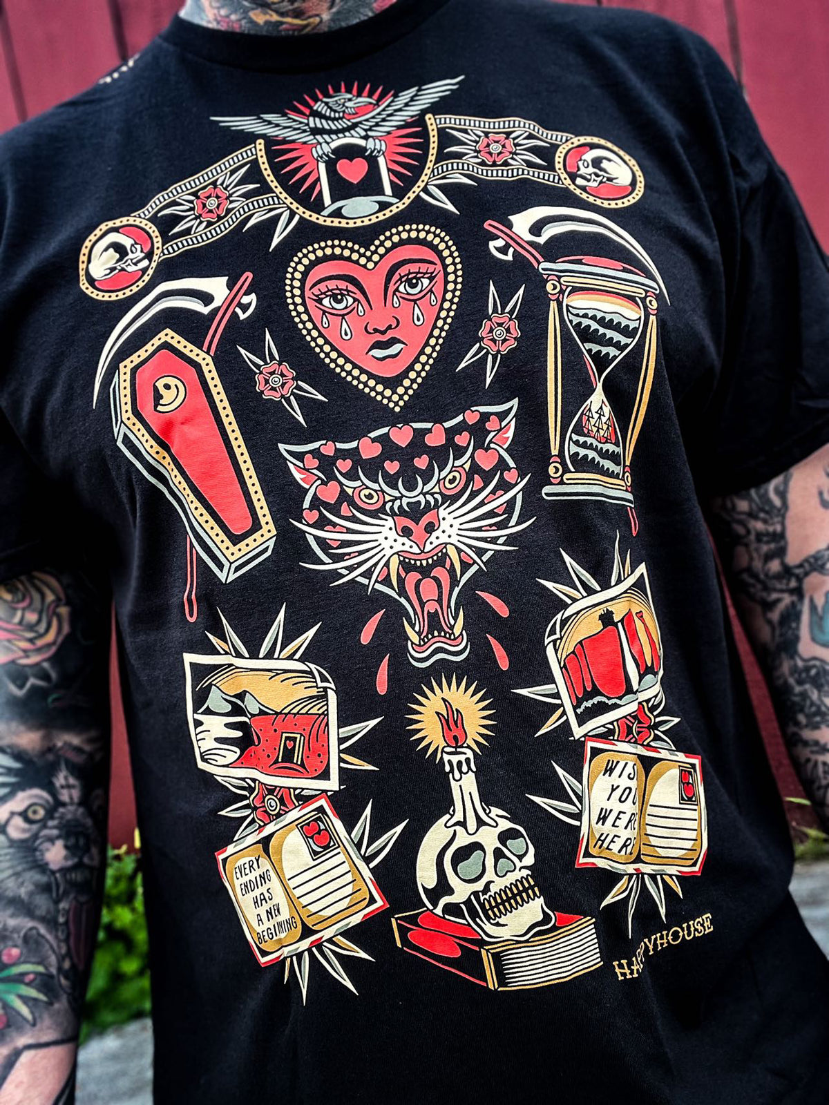 Dear Valentine graphic T-shirt lifestyle view by HappyHouse Apparel