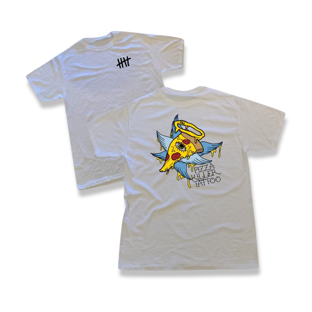Pizza Killer graphic T-shirt product view by HappyHouse Apparel