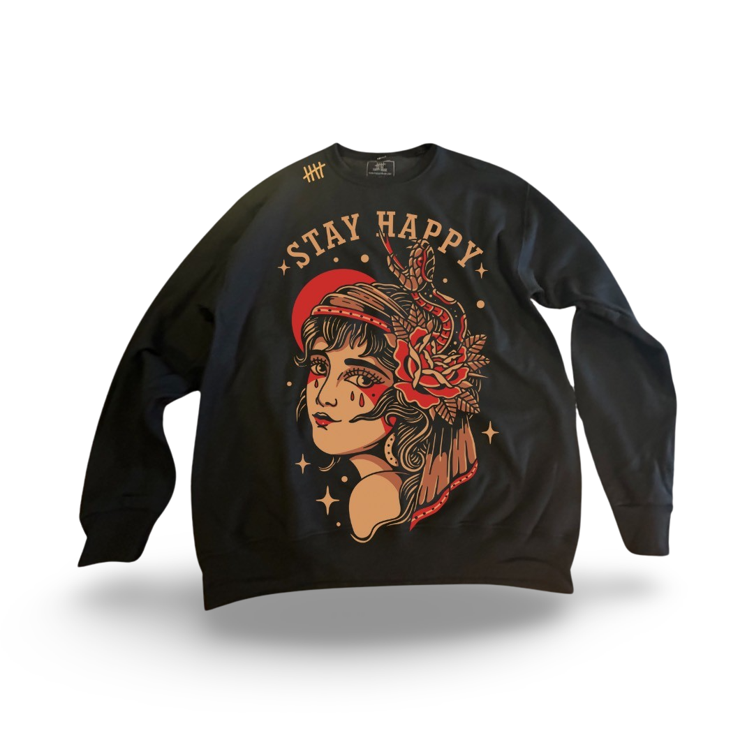 Snakehair HappyHouse graphic crewneck
