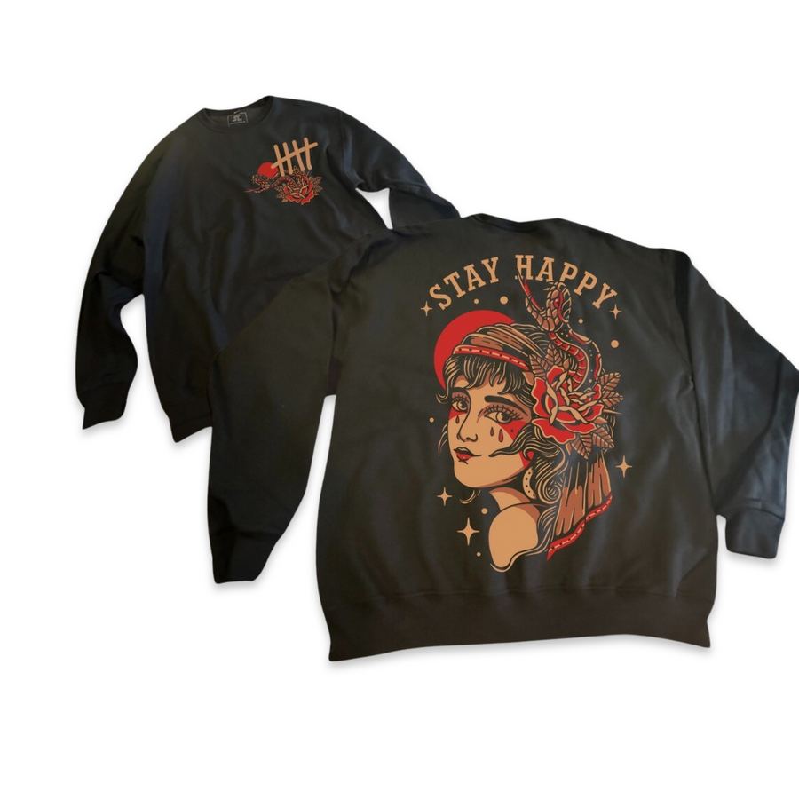 Snakehair HappyHouse graphic crewneck