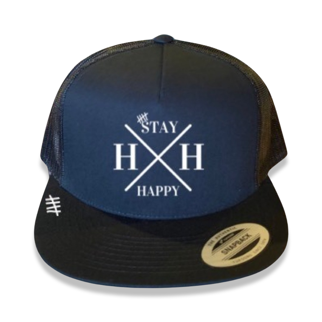 Stay Happy Cross Trucker Hat