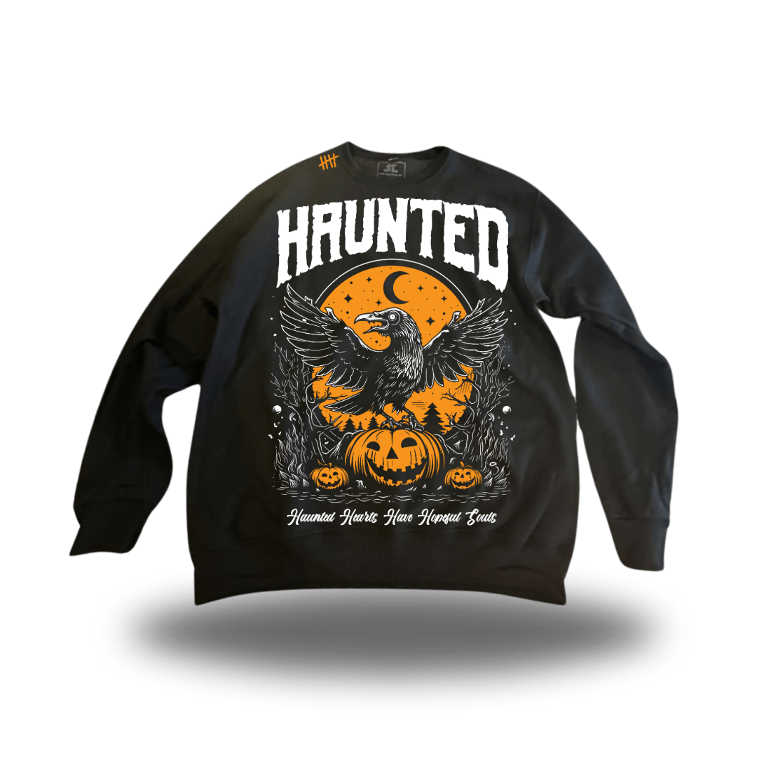 Haunted HappyHouse graphic crewneck
