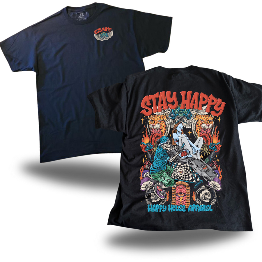 Booth Babe graphic T-shirt product view by HappyHouse Apparel