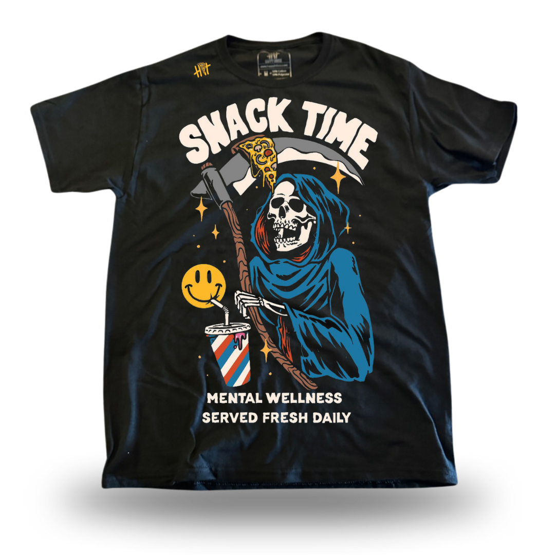 Snacktime tattoo-inspired graphic T-shirt by HappyHouse Apparel