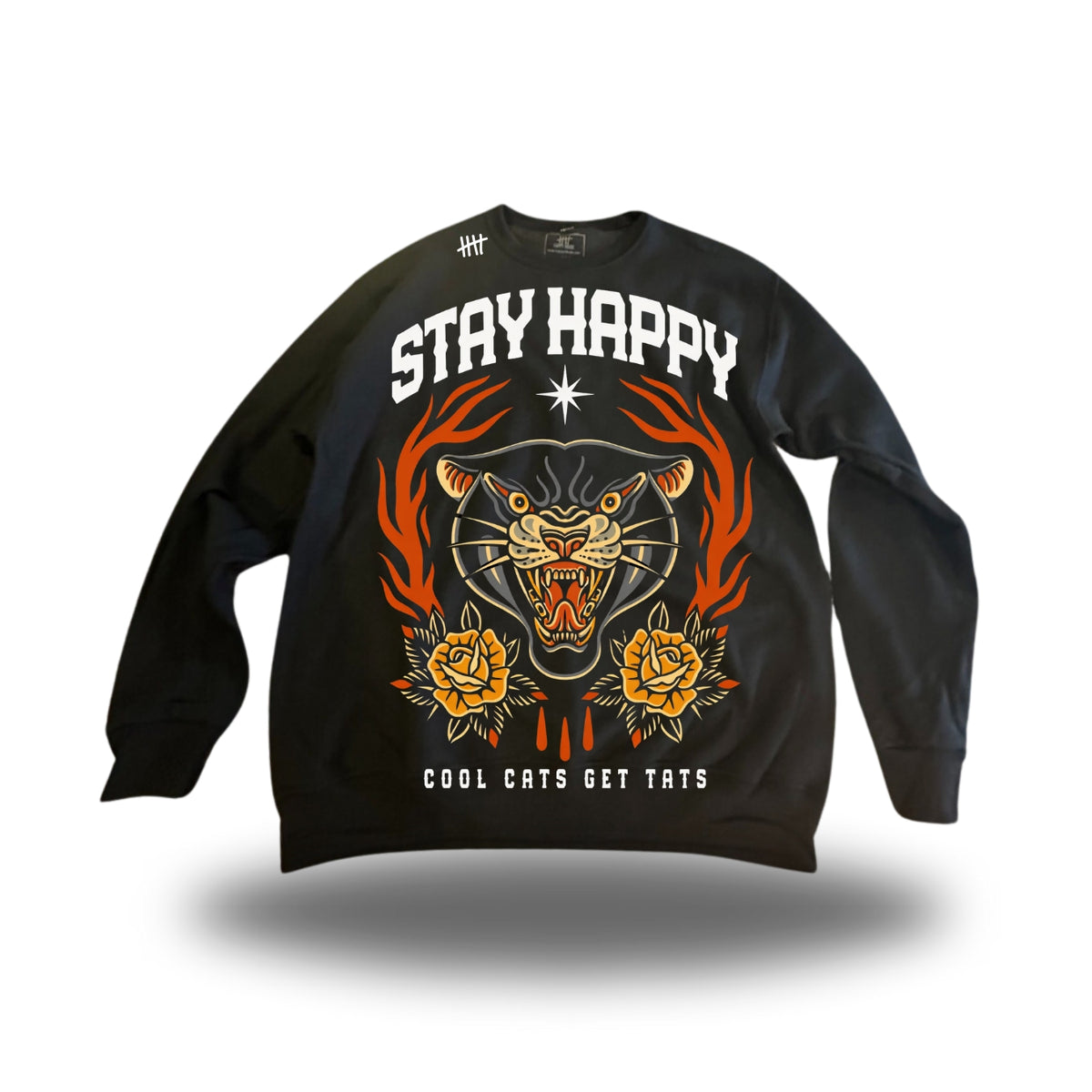 Cool Cat Panther HappyHouse graphic crewneck