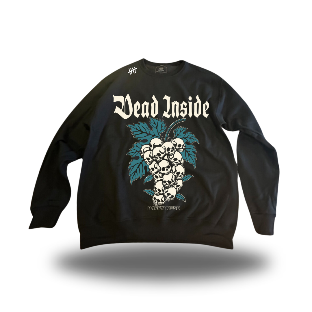 Dead Inside Berries skull berry graphic crewneck sweater by HappyHouse Apparel