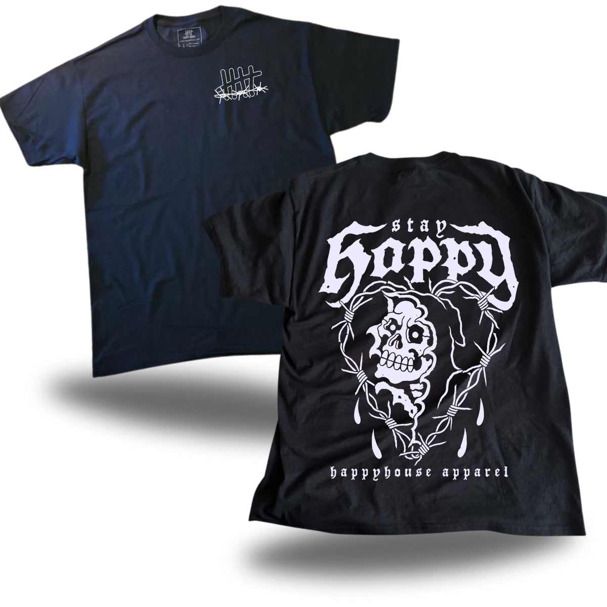 Love Reaper White graphic T-shirt product view by HappyHouse Apparel