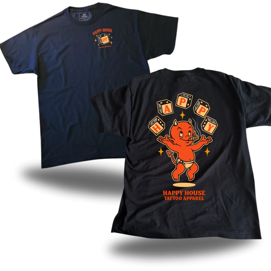 House Always Wins graphic T-shirt product view by HappyHouse Apparel