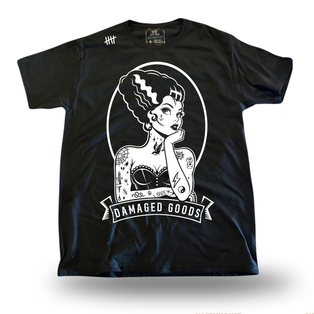 Damaged Goods HappyHouse T-shirt, front print