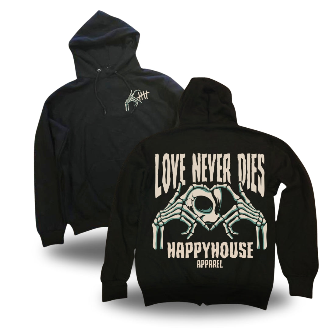 Love Never Dies HappyHouse hoodie, back print
