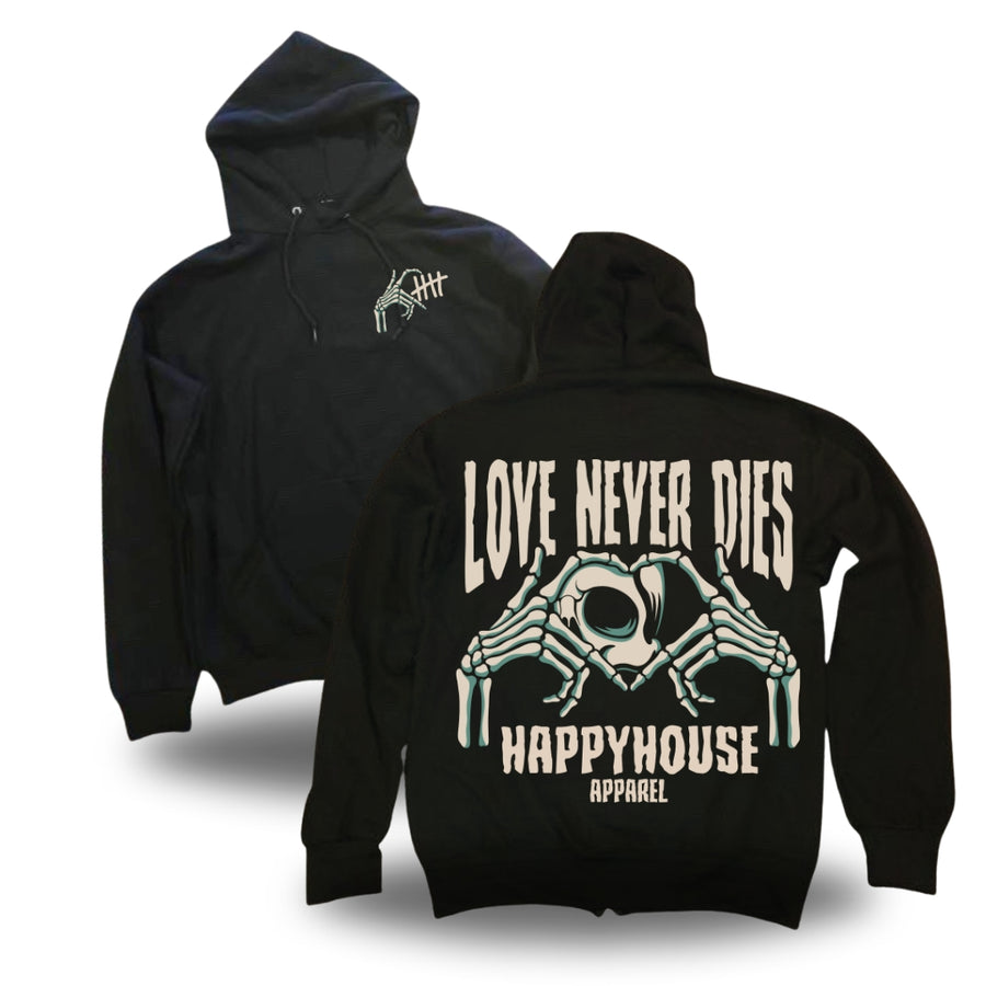 Love Never Dies HappyHouse hoodie, back print