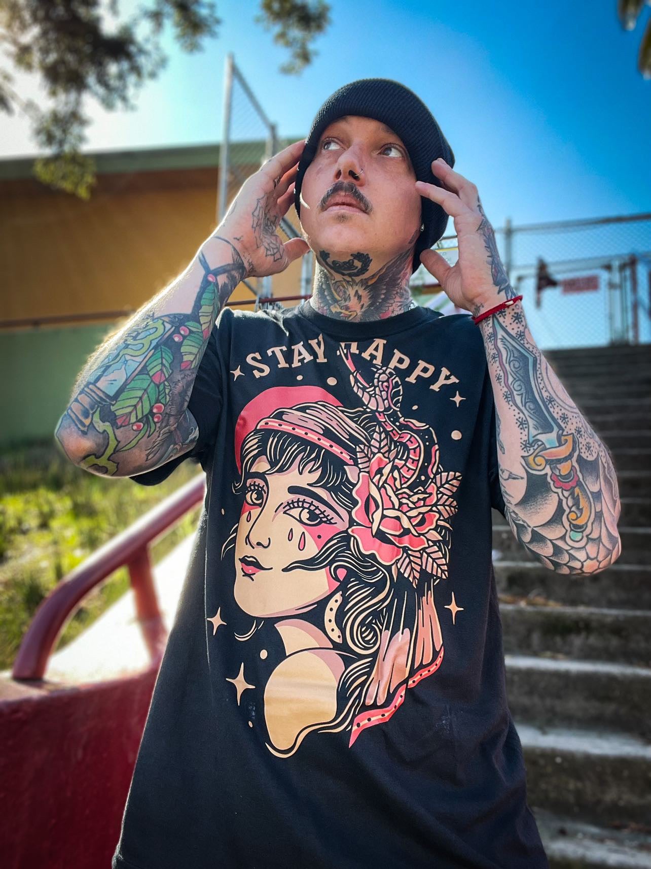 Stay Happy Snake Hair