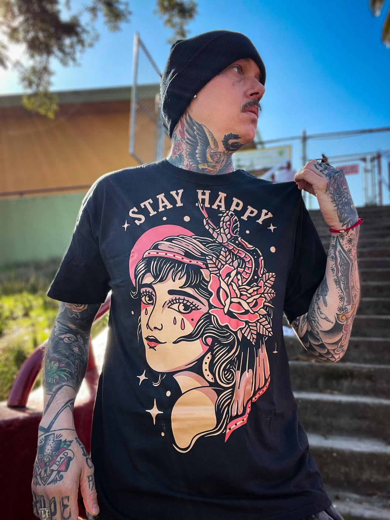 Stay Happy Snake Hair